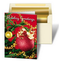 3D Lenticular Christmas Cards Print Red Ornament and Tree